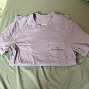 Lauren James Lilac Pocket Tee in Soft Lavender
